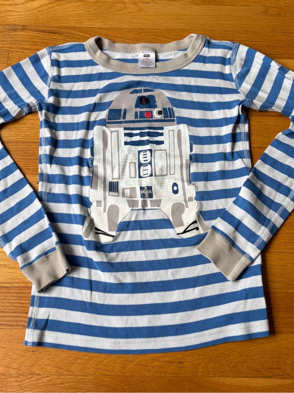 Hanna Andersson Star Wars R2D2 Organic Cotton Long Sleeve Striped Pajama Top 12